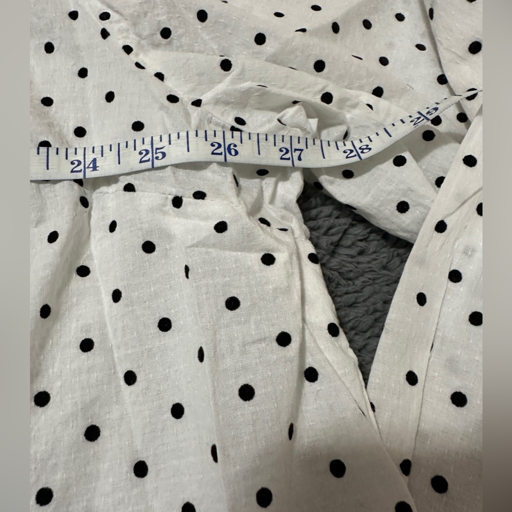Cato 26/28 black and white polka dot blouse - Picture 3 of 5